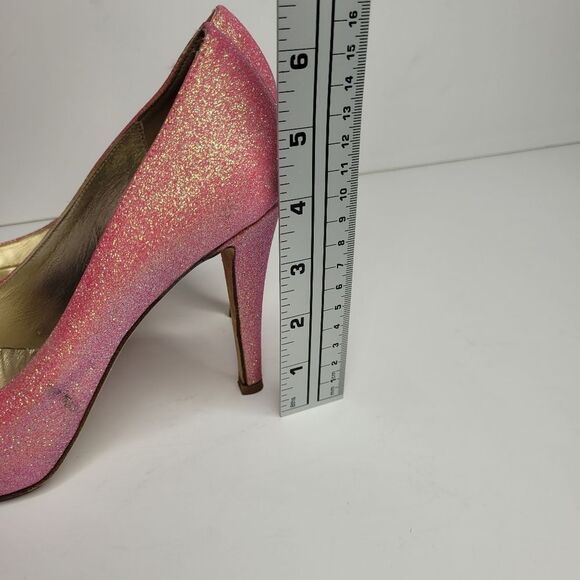 Butter London pink gold open peep toe stiletto party clubbing heels 7 - Picture 5 of 8